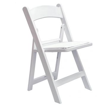 White Resin Folding Chair